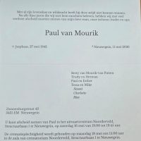 In memoriam – Paul van Mourik