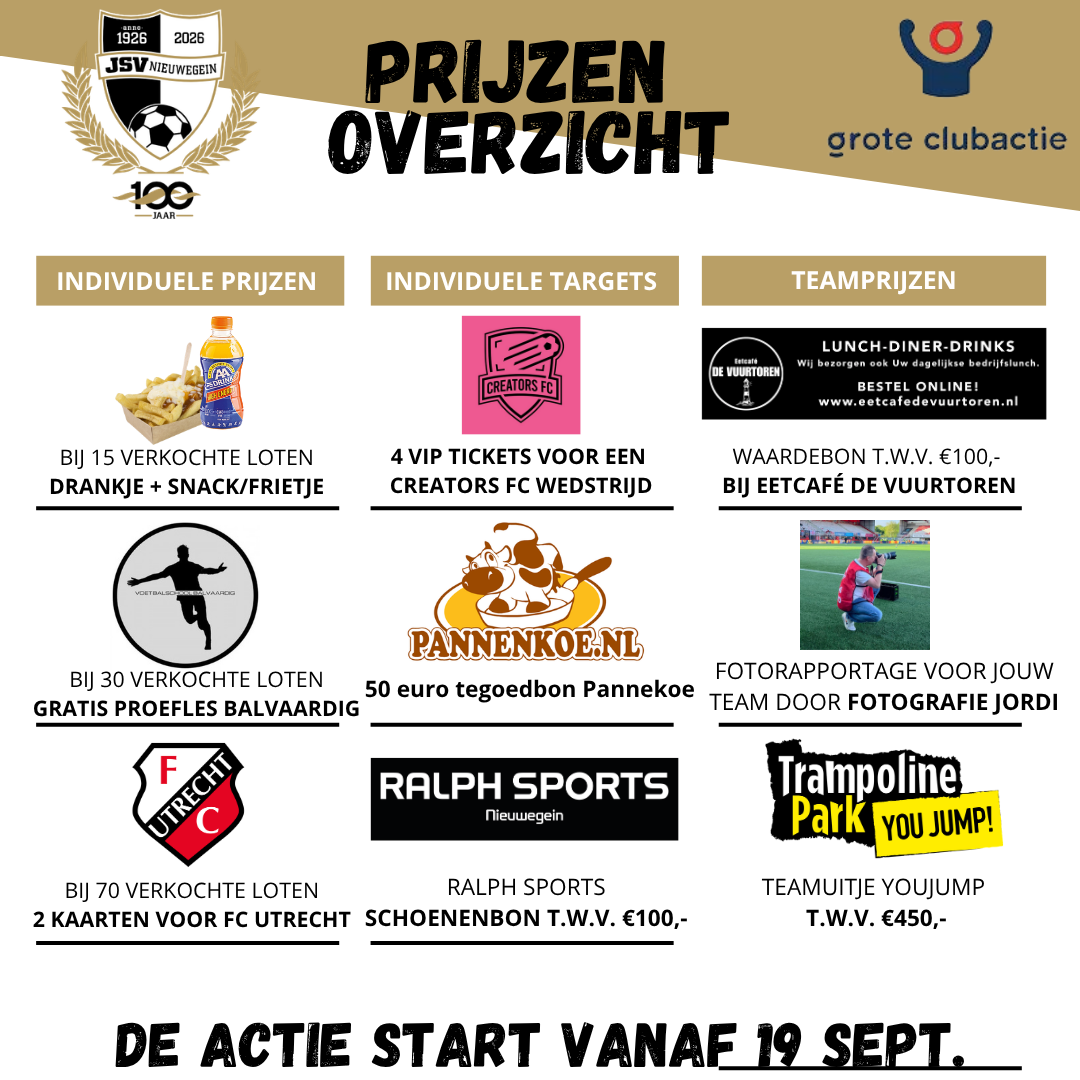 🤍🖤 De Grote Clubactie 2026 is van start!